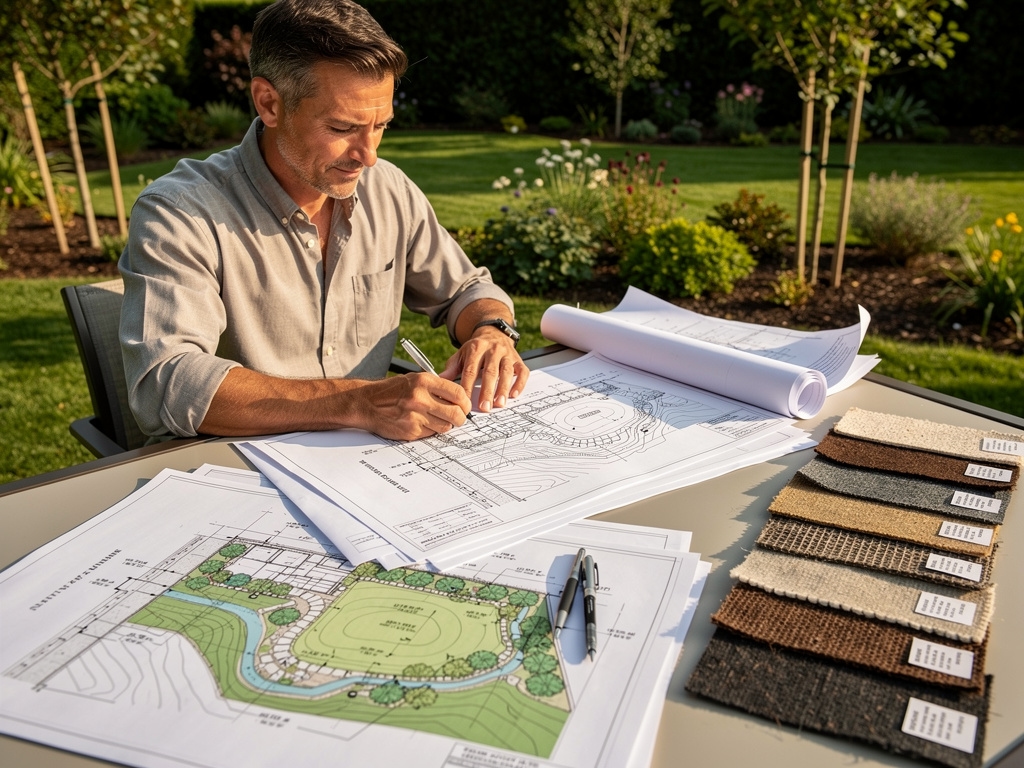 Projektowanie ogrodu deszczowego na planie działki