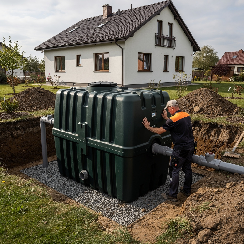 Podziemny zbiornik na wodę deszczową